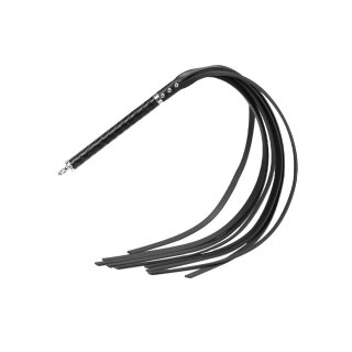 Rise Langer Flogger mit harten Enden Schwarz