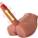 XISE Peel Ass Masturbator mit Thrusting Dildo 2,7 kg Beige