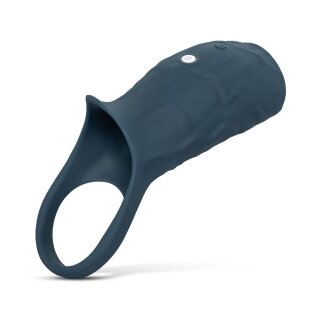 Boners vibrating penis sleeve blue 12.8 cm