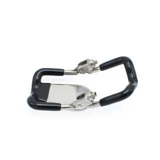 Kiotos Steel Jaw Lock with Elastic Coating Black Silver