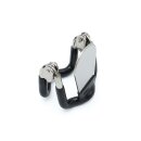 Kiotos Steel Jaw Lock with Elastic Coating Black Silver