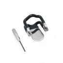 Kiotos Steel Jaw Lock with Elastic Coating Black Silver