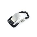 Kiotos Steel Jaw Lock with Elastic Coating Black Silver