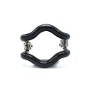 Kiotos Steel Jaw Lock with Elastic Coating Black Silver