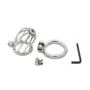 Kiotos Chastity Cage with Lock Silver Ø 4.5 cm