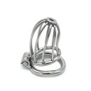 Kiotos Chastity Cage with Lock Silver Ø 4.5 cm
