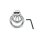 Kiotos Chastity Cage with Lock Silver Ø 4.5 cm