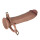 LoveToy Ingen Strap-On mit hohlem Dildo Beige 25,5 cm Ø 6,7 cm Taille 86 cm