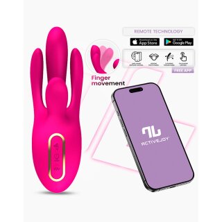 IY Derek Vibrator with Finger Motion and App Control Pink 18 cm Ø 5.5 cm