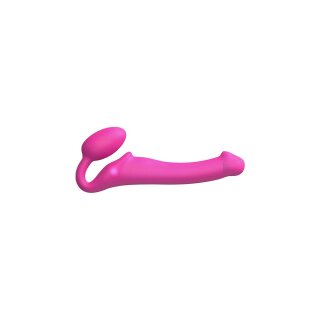 Strap-On-Me Biegsamer Strap-On-Vibrator mit Fernbedienung Pink 18 cm