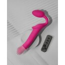 Strap-On-Me Biegsamer Strap-On-Vibrator mit Fernbedienung Pink 18 cm