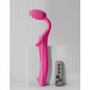 Strap-On-Me Biegsamer Strap-On-Vibrator mit Fernbedienung Pink 20 cm