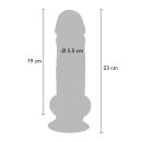 TOYJOY Deluxe Dual Density Thick Dildo TPE 23 cm  ø 5,5 cm  Beige