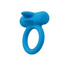 CalExotics Double Trouble Rechargeable Vibrating Penis Ring Blue Ø 3.8 cm