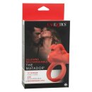 CalExotics The Matador Rechargeable Vibrating Penis Ring Red Ø 3.8 cm
