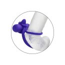 CalExotics Dual Climaxer Rechargeable Penis Ring with Clitoral Stimulation Purple Ø 3.3 cm