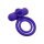 CalExotics Dual Climaxer Rechargeable Penis Ring with Clitoral Stimulation Purple Ø 3.3 cm