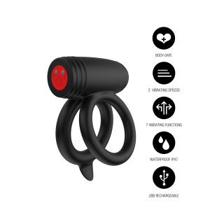 Hidden Desire Elite Power Twin C-Ring Black