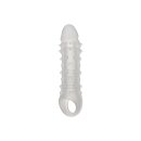 CalExotics Liquid Silicone Adonis Penis Sleeve with Extension Transparent Ø 3.25 cm