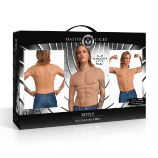 XR Brands Ripped Pecho Masculino de Silicona Mediano M