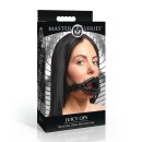 XR Brands Juicy Lips Silicone Open Mouth Gag Black