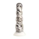 XR Brands Tower of Doom Silicone Dildo Grey 17 cm