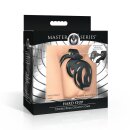 XR Brands Hard Stop Double Ring Chastity Cage Black