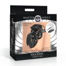 XR Brands Lock Down Chastity Cage Black