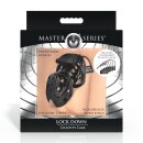 XR Brands Lock Down Chastity Cage Black