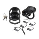 XR Brands Lock Down Chastity Cage Black
