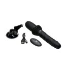 XR Brands Ultimate Power Pounder Vibrating and Thrusting Silicone Dildo with Remote Control Black