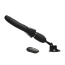 XR Brands Ultimate Power Pounder Vibrating and Thrusting Silicone Dildo with Remote Control Black