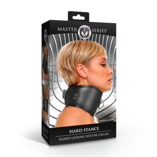 XR Brands Hard Stance Padded Locking Posture Collar Black