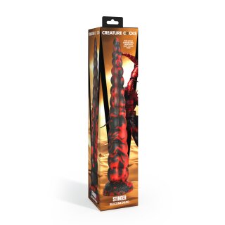 XR Brands Stinger Silicone Dildo Red/Black 13,9 cm