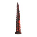 XR Brands Stinger Silicone Dildo Red/Black 13,9 cm