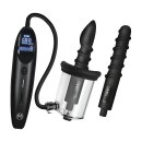 XR Brands Rosebud Driller Deluxe Set  Vibrating Silicone Rosebud Pump Transparent