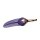 XR Brands The Tickler Vibrating Silicone Feather Tickler Purple/Golden