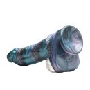 XR Brands Astro-Thrust Thrusting and Vibrating Silicone Dildo Blue/Purple