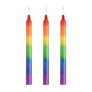 XR Brands Pride Candles Drip Candle Set of 3 Rainbow