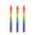 XR Brands Pride Candles Drip Candle Set of 3 Rainbow