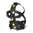 XR Brands Lockable Head Harness with Muzzle Black