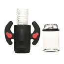 Curve Toys Turbo Max Masturbador con Movimiento de Giro, Empuje y Succión - Transparente/Negro