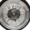 Curve Toys Turbo Max Masturbador con Movimiento de Giro, Empuje y Succión - Transparente/Negro