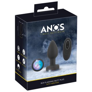 ANOS RC Flashing Butt Plug with Vibration