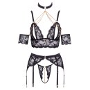 Abierta Fina Top Suspender Set L