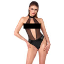 Noir Body im Wetlook mit Cut-Out und Glitzer Schwarz S
