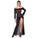 Noir Transparentes Maxikleid mit seitlichem Schlitz...