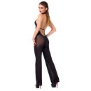 Noir Transparenter Overall mit Glitzer Schwarz M