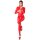 Noir Overall im Wetlook mit offenem Schritt Rot L