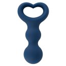 Magic Shiver Heart-Shaped Anal Plug Blue 2.9 cm